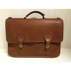 NWT $388 Jack Georges University Professional Top Grain Leather Briefcase #2456